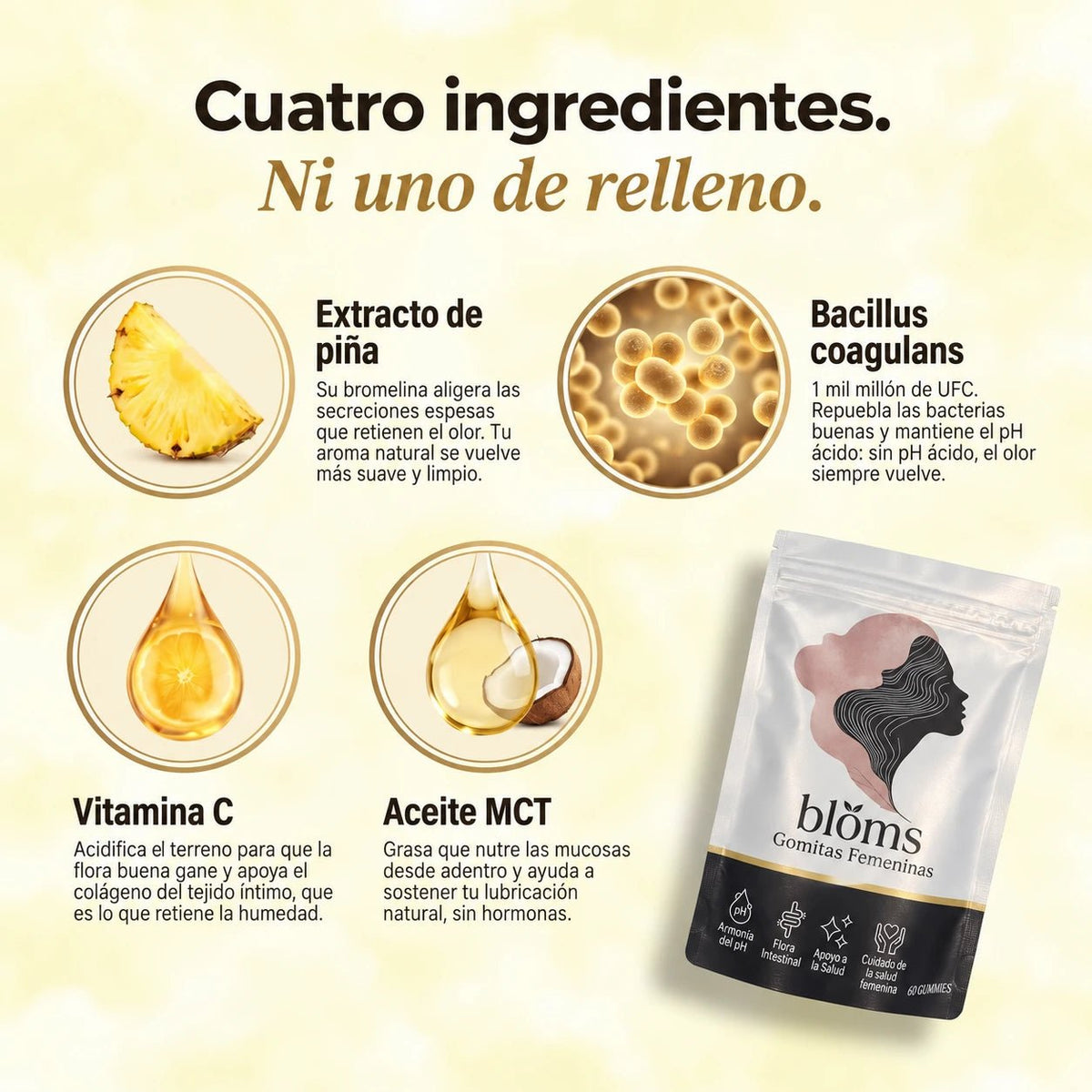 Probiótico Vaginal Blöms - Tu Skincare Íntimo 100% Natural - Blöms