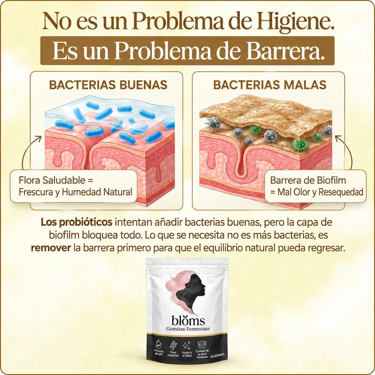 Probiótico Vaginal Blöms - Tu Skincare Íntimo 100% Natural - Blöms